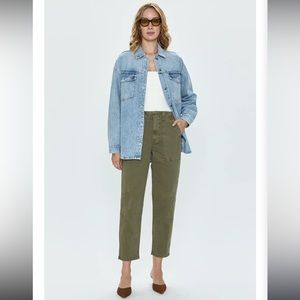 Pistola olive green straight leg pants size 29